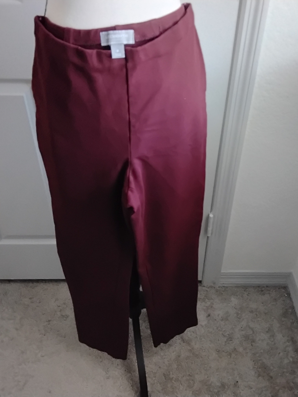Liz Claiborne Burgundy Straight-Leg Dress Pants